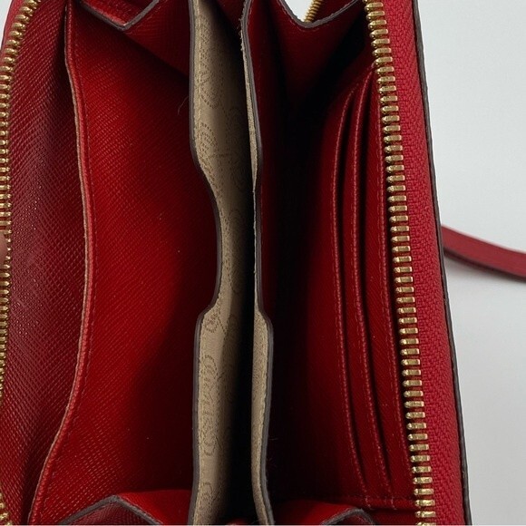 Michael Kors Red Leather Tech Wristlet Wallet - Picture 3 of 3